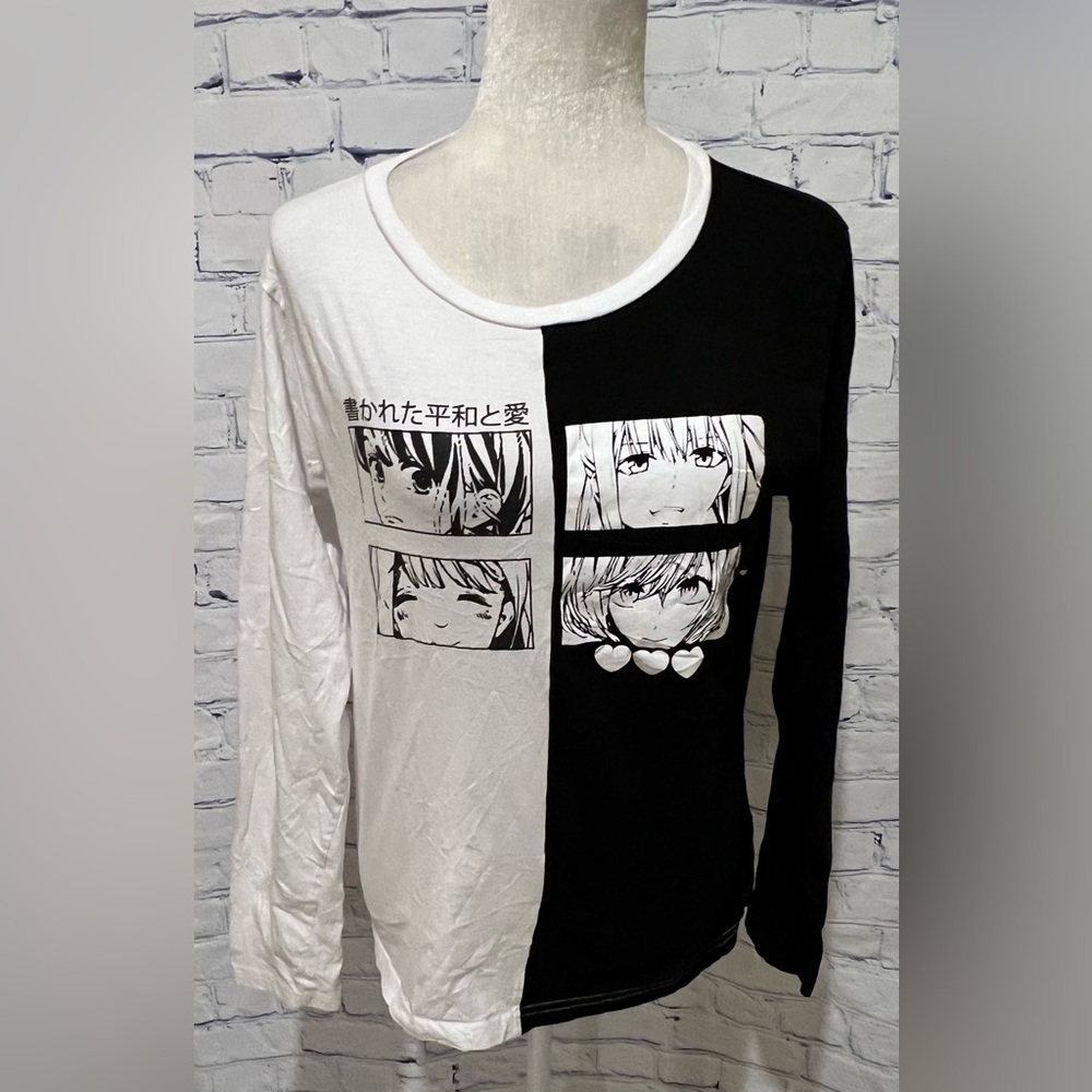 On Fire Womens Anime T-Shirt size L
